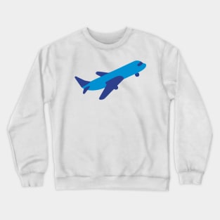 Domestic International Plane Flying Emoticon Crewneck Sweatshirt